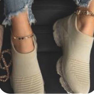 Miss Lola Nude Slip On Sneakers